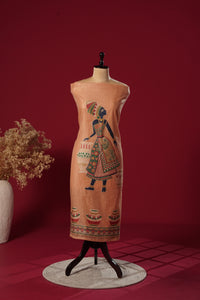 Ember Saffron Mul Chanderi Suit Piece