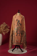 Ember Saffron Mul Chanderi Suit Piece