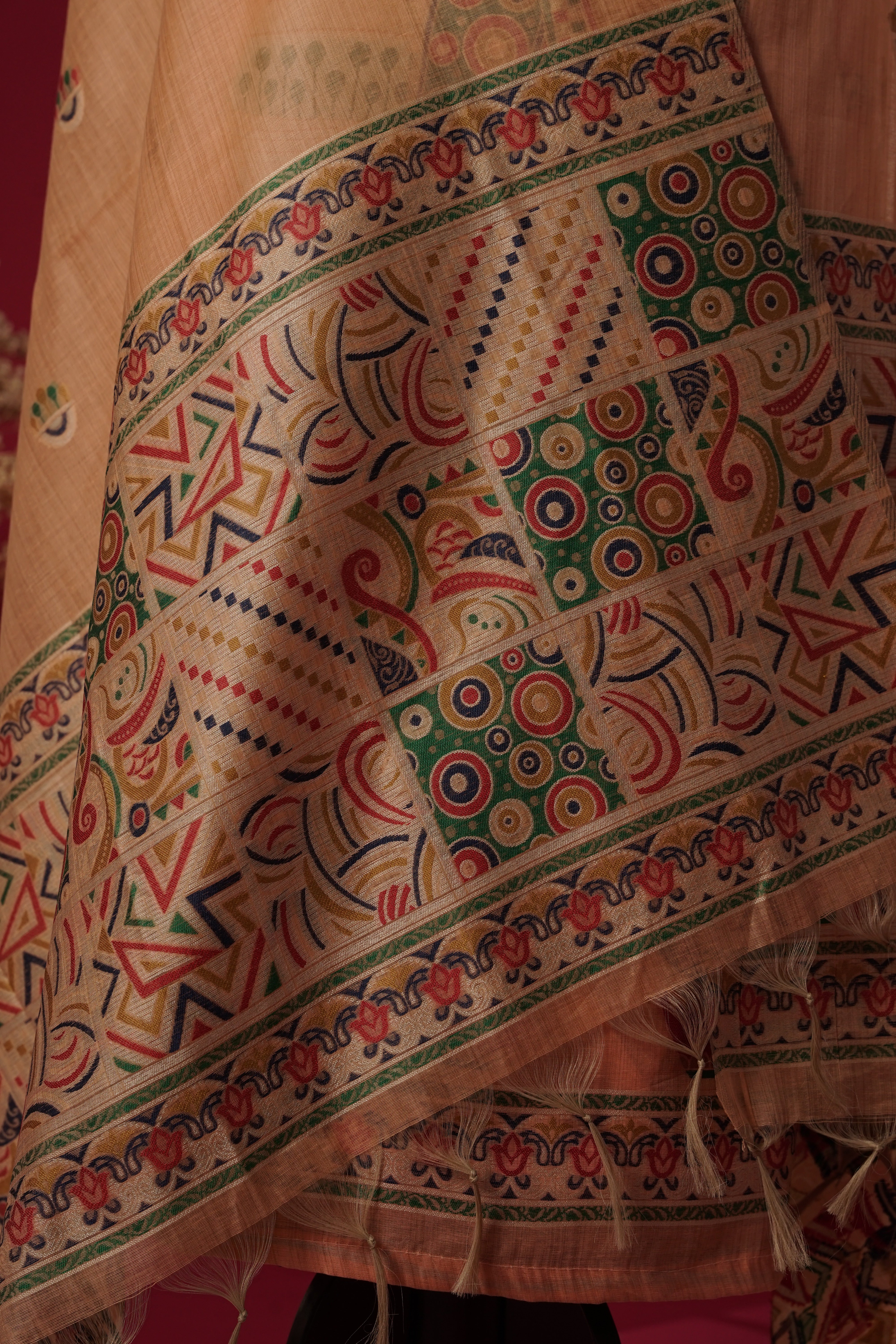 Ember Saffron Mul Chanderi Suit Piece