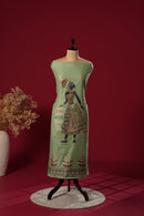 Lush Green Mul Chanderi Suit Piece