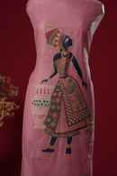 Breeze Pink Mul Chanderi Suit Piece