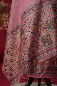 Breeze Pink Mul Chanderi Suit Piece
