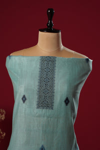 Nova Blue Muga Cotton Suit Piece