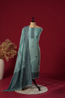 Nova Blue Muga Cotton Suit Piece