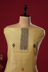 Lumina Yellow Muga Cotton Suit Piece