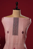 Vivid Pink Muga Cotton Suit Piece