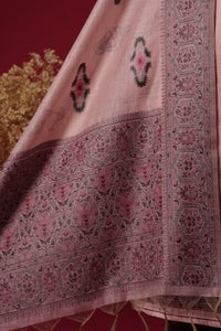 Vivid Pink Muga Cotton Suit Piece