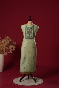 Lagoon Teal Muga Cotton Suit Piece