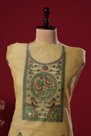 Shine Yellow Muga Cotton Suit Piece