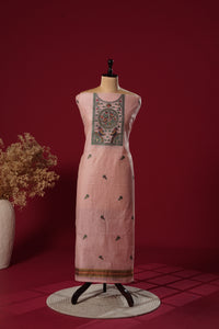 Glade Pink Muga Cotton Suit Piece