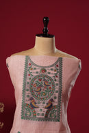 Glade Pink Muga Cotton Suit Piece