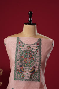 Glade Pink Muga Cotton Suit Piece