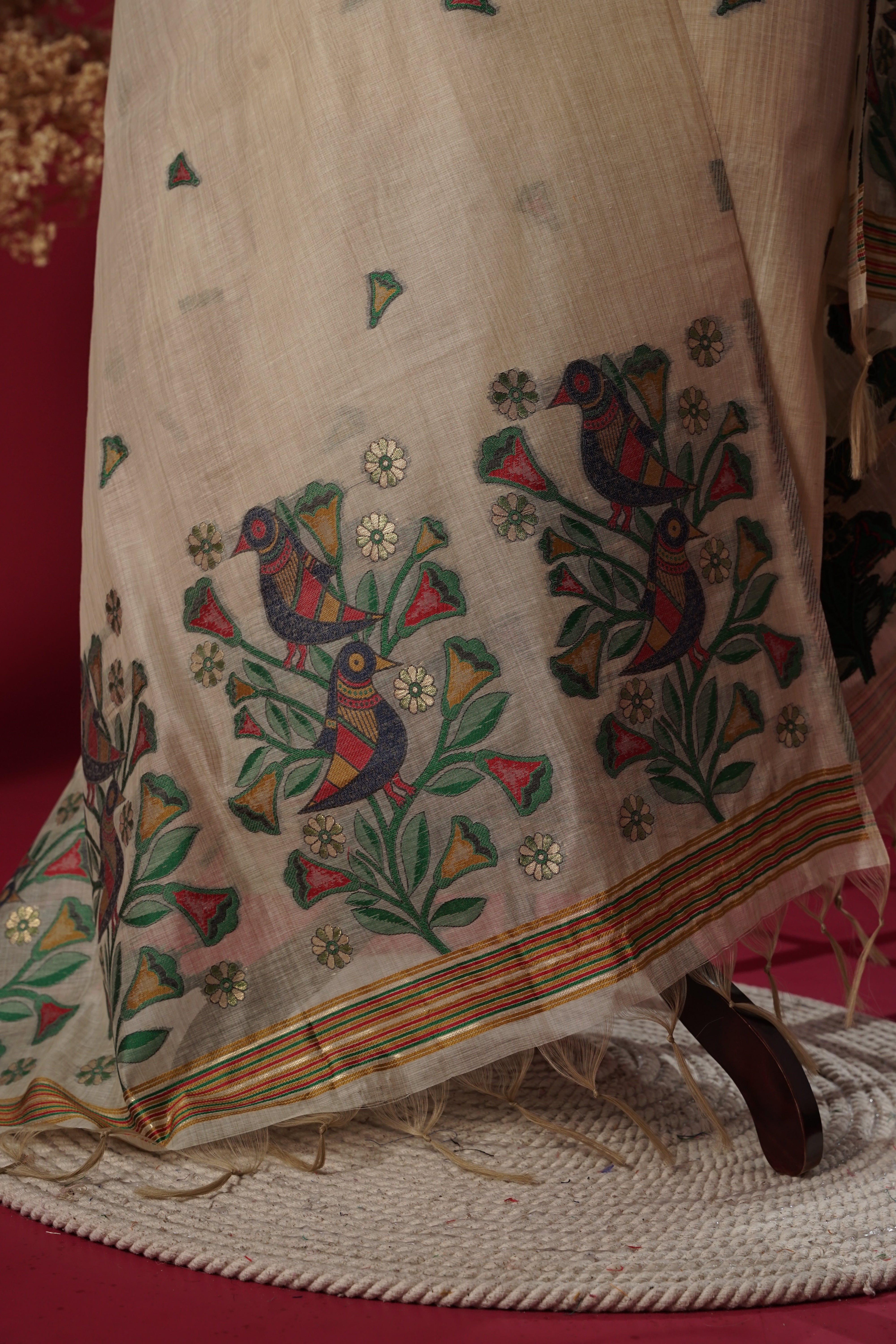 Haven Beige Muga Cotton Suit Piece