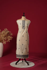 Dune Beige Muga Cotton Suit Piece