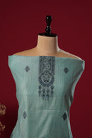 Ripple Blue Muga Cotton Suit Piece