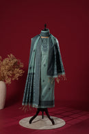 Ripple Blue Muga Cotton Suit Piece