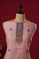 Jewel Pink Muga Cotton Suit Piece