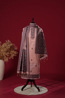 Jewel Pink Muga Cotton Suit Piece