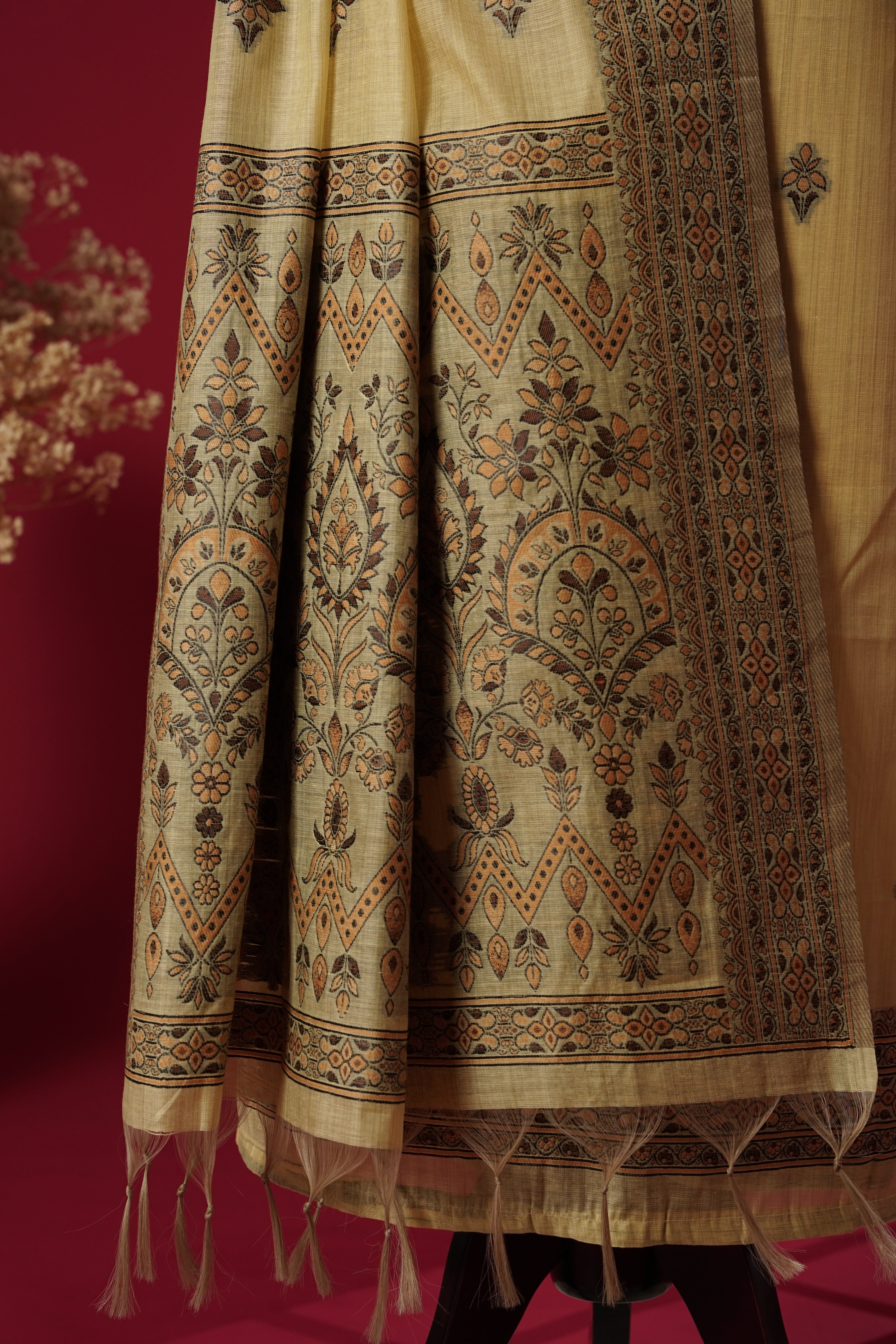 Bliss Yellow Muga Cotton Suit Piece