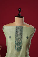 Dew Teal Muga Cotton Suit Piece