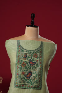 Cove Green Muga Cotton Suit Piece