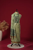 Cove Green Muga Cotton Suit Piece