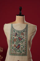 Drift Beige Muga Cotton Suit Piece