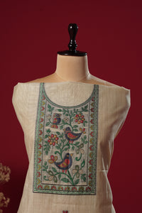 Drift Beige Muga Cotton Suit Piece