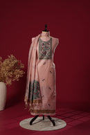 Glow Pink Muga Cotton Suit Piece