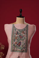 Glow Pink Muga Cotton Suit Piece