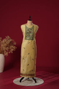 Ray Yellow Muga Cotton Suit Piece