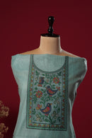 Zephyr Blue Muga Cotton Suit Piece