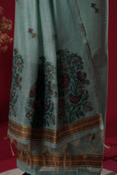 Zephyr Blue Muga Cotton Suit Piece