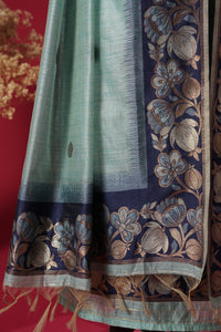 Tide Blue Tussar Silk Suit Piece