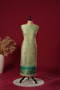 Peak Green Tussar Silk Suit Piece