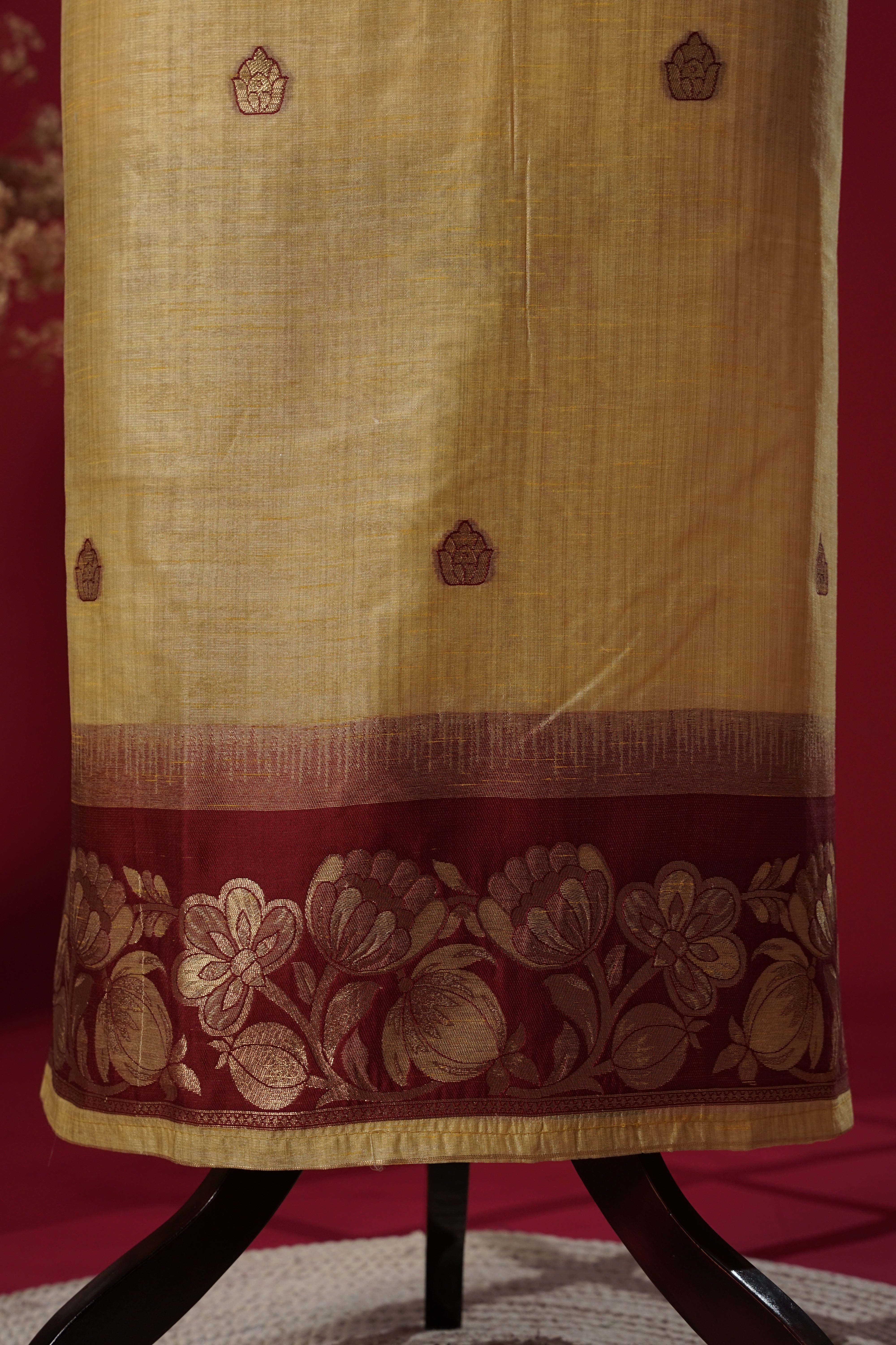 Zest Yellow Tussar Silk Suit Piece