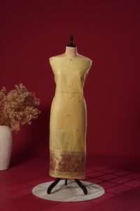 Beam Yellow Muga Cotton Suit Piece