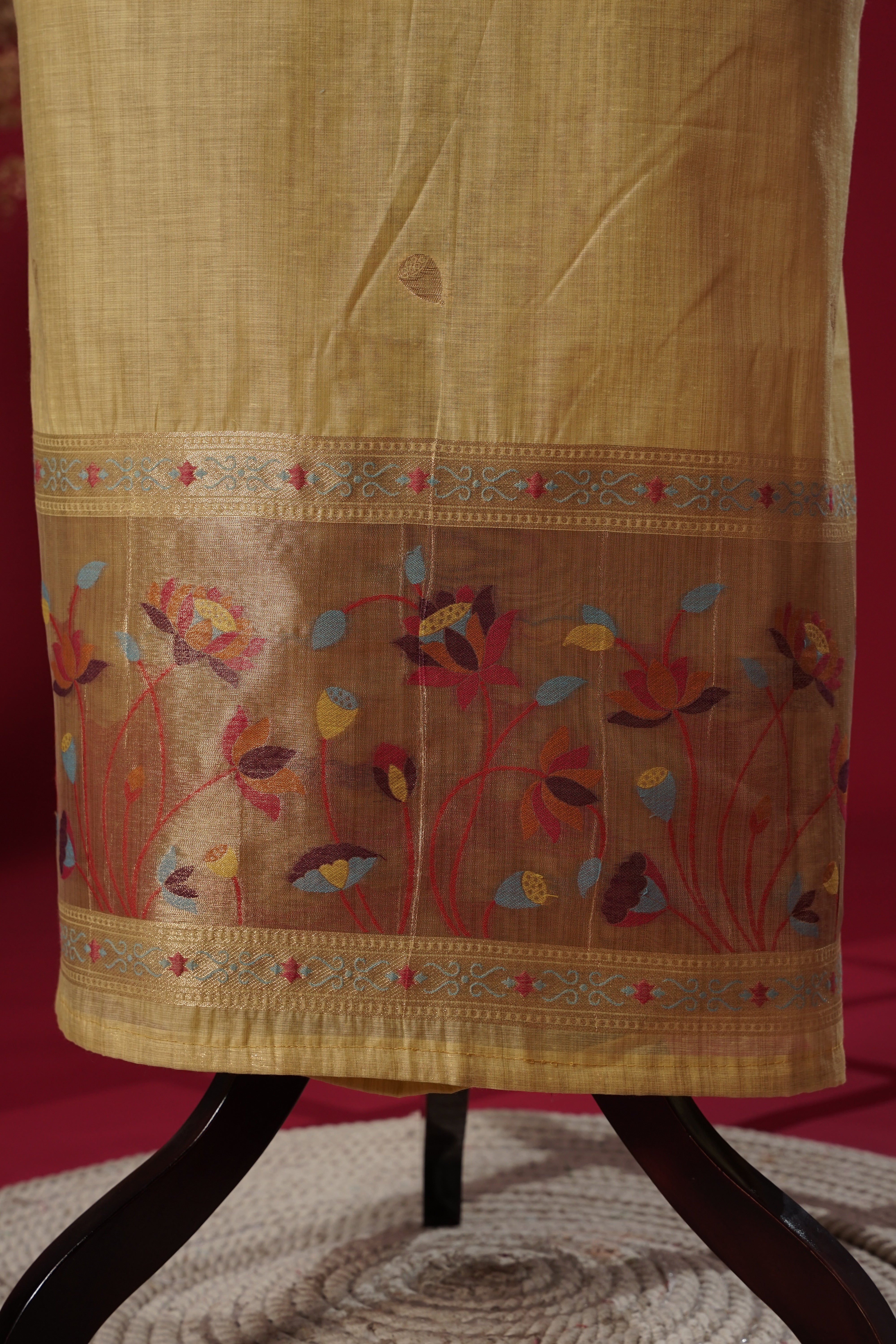 Beam Yellow Muga Cotton Suit Piece