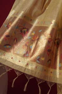 Beam Yellow Muga Cotton Suit Piece