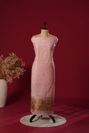 Blossom Pink Muga Cotton Suit Piece