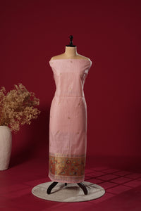 Blossom Pink Muga Cotton Suit Piece