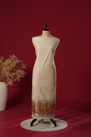 Earth Beige Muga Cotton Suit Piece