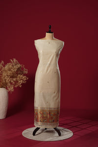 Earth Beige Muga Cotton Suit Piece