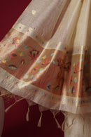 Earth Beige Muga Cotton Suit Piece