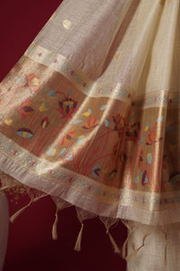 Earth Beige Muga Cotton Suit Piece