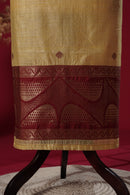 Gleam Yellow Tussar Silk Suit Piece