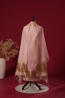 Vision Pink Muga Cotton Suit Piece