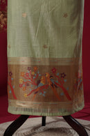 Sprite Teal Muga Cotton Suit Piece