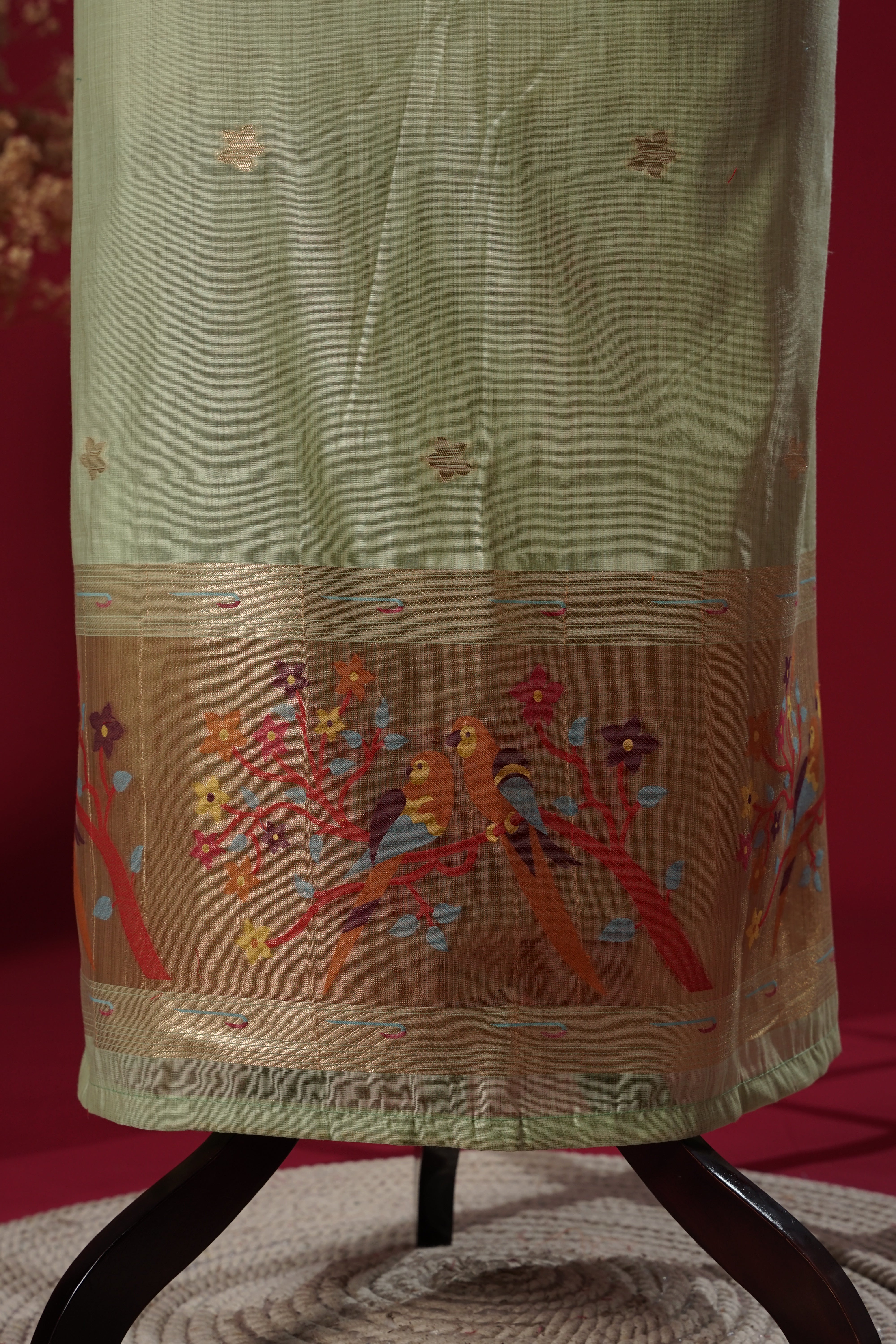 Sprite Teal Muga Cotton Suit Piece