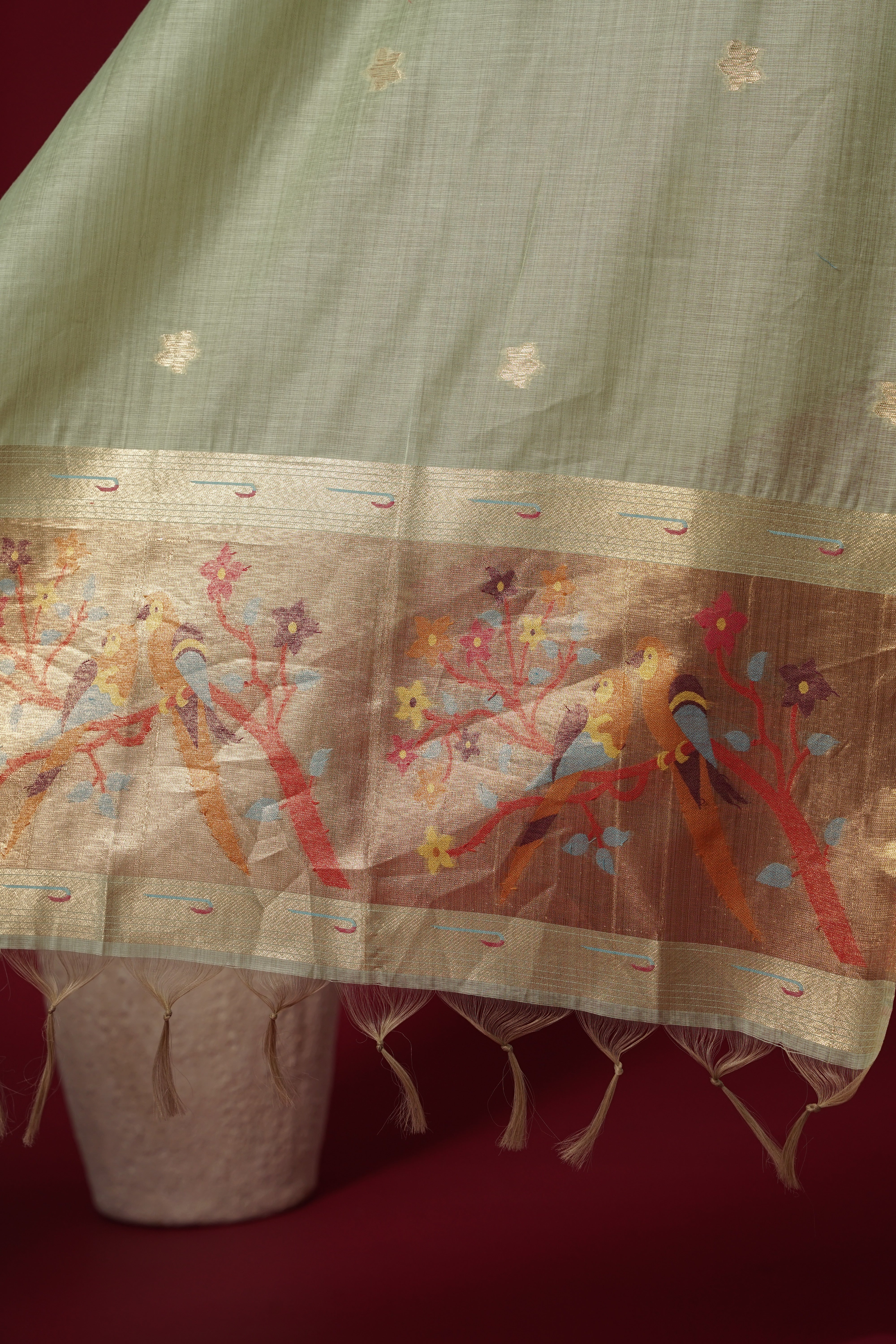 Sprite Teal Muga Cotton Suit Piece